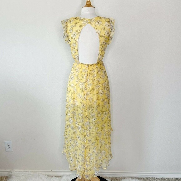 Rahi Uneven Hem Floral Open Back Dress - Picture 7 of 9